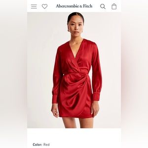 Abercrombie Long-Sleeve Draped Mini Dress